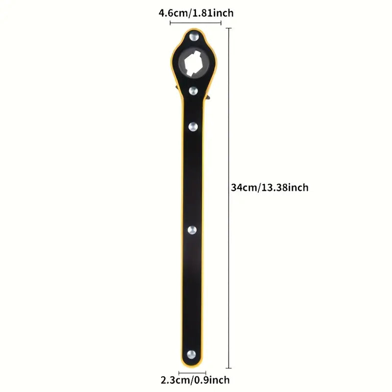 1pc Heavy-Duty Metal Tire Jack Wrench with 360° Rotating Knob🔧