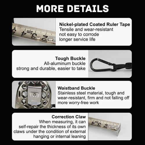 7.5m Corrosion-Resistant Stainless Steel Telescopic Metric Ruler – Precision in Every Measure!