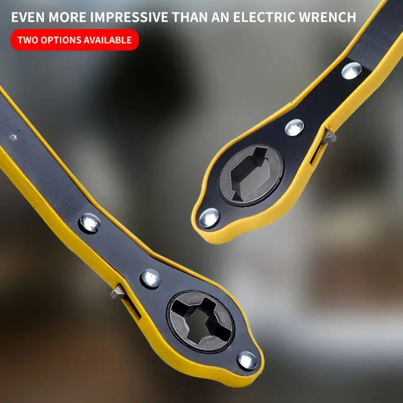 1pc Heavy-Duty Metal Tire Jack Wrench with 360° Rotating Knob🔧